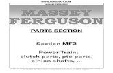 PARTS SECTION Section MF3 Power Train; clutch parts, pto ... USA Massey Ferguson Parts 3.pdfmassey ferguson mf 3-1 new clutch cover assemblies for massey ferguson tractors part # size
