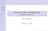 Genomics 2012: Repetitorium - Freie Universität...Genomics 2012: Repetitorium Peter N Robinson VL1: Next-Generation Sequencing VL8{9: Variant Calling VL10{11: Structural Variants