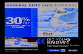 GENERAL DUTY UNDERCARRIAGE · 2019. 10. 22. · *Certain restrictions apply. VALID OCTOBER 21ST - DECEMBER 31ST, 2019 GENERAL DUTY TRACKS * GENERAL DUTY TRACKS* 30% OFF Butler also