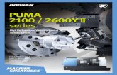 PUMA 2100 / 2600Y Ⅱ series · Doosan’s unique BMT turret design is used on M and Y specification models to boost heavy duty milling performance. No. of tool stations 12st Position