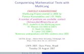 Computerising Mathematical Texts with MathLangfairouz/forest/talks/talks2007/07lsfa.pdf · 2008. 11. 14. · law, farming, medicine,...) Euclid’s geometry’s main feature is the