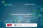 Socially Responsible Investing Panel · 2019. 8. 1. · Socially responsible investing (“SRI”) is any investment strategy which seeks to consider both financial return and social