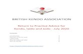 BRITISH KENDO ASSOCIATION€¦ · Kenjutsu, Kumitachi- paired practice with swords . Kihon - basic movements . Men- kendo helmet . Men-gane -face grill part of helmet . Rei- bow,