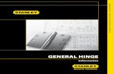 GENERAL HINGE · 6 GENERAL HINGE STANLEY ARCHITECTURAL HARDWARE Up to Low 741 3 1/ 2 x 3 / 2 (89 x 89) 741 4 x 4 (102 x 102) — 50 Ibs. (23 Kg) MedIUM 741 3 1/ 2 x 3 1/ 2 (89 x 89)