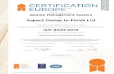 ISO 9001:2015 - Aspect · 2019. 5. 15. · ISO 9001:2015 This certificate is valid for the activities specified below: The provision of construction services Certification of Registration