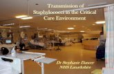 Transmission of Staphylococci in the Critical Care Environment · Microbial bioburden, MSSA/MRSA and hand-touch frequency of five sites Site No Growth Scanty Growth