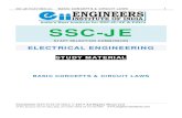 ELECTRICAL ENGINEERING - SSC JE · BASIC CIRCUIT ELEMENTS & THEORY INTRODUCTION TO CIRCUIT ELEMENT: Electric circuit is an inter connection of electric elements. Charge is electrical