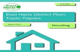 East Herts District Plan: Topic Papers2.3 ThePlanningPracticeGuidance(PPG)placesemphasisontheroleofCLG Household Projections as the appropriate starting point for determining a local