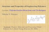 Lecture notes on Structure and Properties of Engineering ...Polymerization of poly methyl methacrylate PMMA at 50°C in the presence of benzoyl peroxide initiator at various concentrations