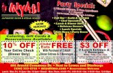 Miyabi Japanese Sushi Halfpg€¦ · Party Special: Appetizers & 1 Dessert alid Sun.-Thurs. & Holidays Full Bar Sushi & Sashimi Chef Specialties Lunch & Dinner Hibachi Delicious Desserts