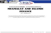 PROGRAMME STANDARDS: MUAMALAT & ISLAMIC FINANCE (mif) · Programme Standards: Muamalat and Islamic Finance First Edition 2013 Second Edition 2019 Malaysian Qualifications Agency Mercu