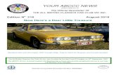 Your ABCCC News No. 218YOUR ABCCC NEWS ISSN 2208-0112 The Official Newsletter Of THE ALL BRITISH CLASSICS CAR CLUB VIC INC. Edition No. 218 August 2018 Now Here's a Deer Little Treasure
