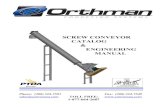 SCREW CONVEYOR CATALOG ENGINEERING MANUAL - Home - …orthman.com/Userfiles/divisions/Conveying/2005RP-Screw-conveyor … · SCREW CONVEYOR CATALOG & ENGINEERING MANUAL Phone: (308)
