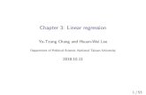 Chapter 3: Linear regressionhomepage.ntu.edu.tw/~yutzung/html/class-x/lecture/Chapter3.pdf · Linear regression Linear regression is a simple approach to supervised learning. It assumes