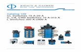 Catalog 100 CL Switches 10 A-20 A C, CA, CAD Switches 10 A ... · Catalog 100 CL Switches 10 A-20 A C, CA, CAD Switches 10 A-315 A L Switches 350 A-2400 A f KRAUS & NAIMER BLUE LINE