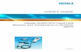 Vaisala HUMICAP® Hand-Held Moisture and Temperature in Oil … · General Information, provides general notes for the manual and the MM70. - Chapter 2, Product Overview, introduces