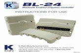 BL-24sprinklertalk.com/product_manuals/manuals/K_Rain/BL... · Controlador de Riego con Bluetooth Habilitado INSTRUCCIONES K-Rain Manufacturing Corp. 1640 Australian Avenue | Riviera