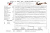 2019 BOWIE BAYSOX GAME NOTES...Bowie went 20-7 in June, the best record in any month in team history, then followed that with a 20-8 month of July. The two-month record 40-15 was the