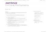0681 Corneal Pachymetry - Aetna Better Health€¦ · 16/11/2017  · Corneal pachymetry is a non-invasive ultrasonic technique for measuring corneal thickness, and has been used
