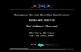 ESHG 2012 - Exhibitors Manual - 7 February 2012 · Exhibitors - List & Floor Plan 2 10 Stand Components - Extra 3, 5 18, 44 Exhibitors Manual – Download & Copies 3 15 Stand Design