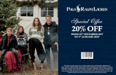 Special Offer 20% OFF · *The following terms apply for use of this voucher unless prohibited by applicable law. This voucher is redeemable for merchandise in the Polo Ralph Lauren