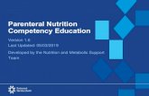 Parenteral Nutrition Competency Education · and diarrhea Central PN Peripheral PN Short term Long-term or fluid restriction GI function returns GI function Normal Compromised Standard