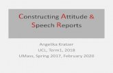 Constructing Attitude& Speech Reportspeople.umass.edu/scable/LING753-SP20/Handouts/kratzer...Meaning & Necessity. •Max Cresswell & Arnim von Stechow 1982. De re belief generalized.