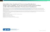Checklist for Seafood Processing Worksites: Align your ...€¦ · Checklist for Seafood Processing Worksites Section 1: Assessment Item Status Notes/Comments Consider the characteristics