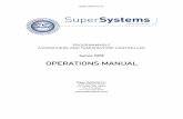 OPERATIONS MANUAL - Super Systems Inc...Super Systems Inc. PROGRAMMABLE ATMOSPHERE AND TEMPERATURE CONTROLLER Series 9205 OPERATIONS MANUAL Super Systems Inc. 7205 Edington Drive Cincinnati,