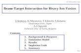 Beam-Target Interaction for Heavy Ion Fusionkawatalab/workshop/TSomeya.pdf · Beam-Target Interaction for Heavy Ion Fusion T.Someya, K.Miyazawa, T.Kikuchi, S.Kawata Utsunomiya Univ.,