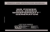 MQ POWER DCA-25SSI2 WHISPERWATTTM GENERATORPAGE 7 — DCA-25SSI2 — PARTS AND OPERATION MANUAL—FINAL COPY (06/29/01) RULES FOR SAFE OPERATION CAUTION: Backfeed to a utility system