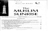 vol 23 1951 - muslimsunrise.com · The Ahmadiyya Movement In Islam The Alamdiyya Movement was founded by Hazrat Abroad, the Promised Messiah .and Mahdi and the expected Messenger