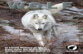 WOLF ... W.O.L.F. Spring Mission: To improve the quality of life for wolves and wolf dogs through: Reproduction