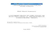 PhD Thesis Summary CONTRIBUTIONS TO THE STUDY OF …phdthesis.uaic.ro/PhDThesis/Ojog (Zelinschi), Beatrice, Carmen... · Determining the refractive indices and the birefringence was