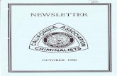 NEWSLETTERCAC NEWSLETTER October 1990SOCIETY FOR VECTOR ECOLOGY November 14, 1990 The22nd Annual Society for Vector Ecolory C.onference will containa Forensic Entomolory Seminan The