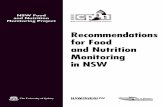 Recommendations for Food and Nutrition Monitoring in NSW...Recommendations for Food and Nutr ition Monitoring in NSW NSW HEALTH 4 2.2.5 Options for improving our understanding of the