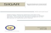 SIGAR 19-03-AR.pdf2016/12/29  · SIGAR 19-03-AR/MOD and MOI Advising SIGAR OCTOBER 2018 For more information, contact SIGAR Public Affairs at (703) 545-5974 or sigar.pentagon.ccr.mbx.public-affairs@mail.mil.