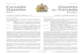 Canada Gazette, Part Igazette.gc.ca/rp-pr/p1/2017/2017-03-04/pdf/g1-15109.pdf · 2017-03-04  · OTTAWA, LE SAMEdi 4 MArS 2017 Notice to Readers The Canada Gazette is published under