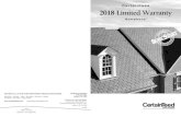 CertainTeed 201 Limited Warranty · 2018. 1. 4. · 2018 Limited Warranty Symphony™ CertainTeed ASK ABOUT ALL OF OUR OTHER CERTAINTEED® PRODUCTS AND SYSTEMS: ROOFING † SIDING