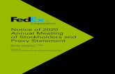 Notice of 2020 Annual Meeting of Stockholders and Proxy ...d18rn0p25nwr6d.cloudfront.net/CIK-0001048911/11952fcf-335b-40ff-86… · FEDE.COM 1 Notice of Annual Meeting of Stockholders