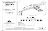LOG SPLITTER - Lowes Holidaypdf.lowes.com/operatingguides/728172403503_oper.pdf · This log splitter has been mostly assembled at the factory. Refer to uncrating and assembly instructions