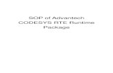 SOP of Advantech CODESYS RTE Runtime Package · This document describes the steps of the CODESYS RTE runtime package for the Advantech X86 series products. Please perform the following