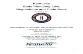 Kentucky State Plumbing Law, Regulations and Code Bookdhbc.ky.gov/Documents/2017 Kentucky State Plumbing...personal supervision of a licensed master or licensed journeyman plumber;