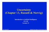 Uncertainty (Chapter 13, Russell & Norvig)cseweb.ucsd.edu/classes/sp07/cse150/lectures-pdf/Ch13-uncertainty… · CS151, Spring 2007 Modified from slides by © David Kriegman, 2001