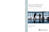 Behavioral Dimensions of Internal Auditing: Behavioral ... · of Internal Auditing: A Practical Guide to Professional Relationships in Internal Auditing, a guide for internal auditors