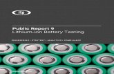 New Public Report 9 Lithium-ion Battery Testing · 2020. 10. 23. · Lithium-ion Battery Testing Public Report 9 III. About ITP Renewables. ITP Renewables (ITP) is a global leader