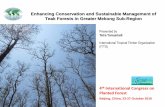 Enhancing Conservation and Sustainable Management of Teak ...teaknet.org/download/Presentations ICPF 2018/Tetra-ITTO.pdf · teak forests) in on-farm teak growing for livelihoods of