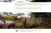 Evaluating public input in National Park Management Plan …...CMP process flowchart 69 NPMP process flowchart 70 Appendix 2 Public participation process followed in each of the National