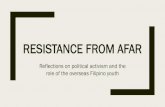 Resistance from afar · 2018. 7. 15. · Alitaptap Collective about a year ago. We have since started reaching out to various writers, student activists, and scholars in the diaspora