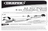 INSTRUCTIONS FOR 32.5cc Petrol 4-in-1Garden Tool · INSTRUCTIONS FOR 32.5cc Petrol 4-in-1Garden Tool Stock No.84706 Part No.GTP33 IMPORTANT: PLEASE READ THESE INSTRUCTIONS CAREFULLY